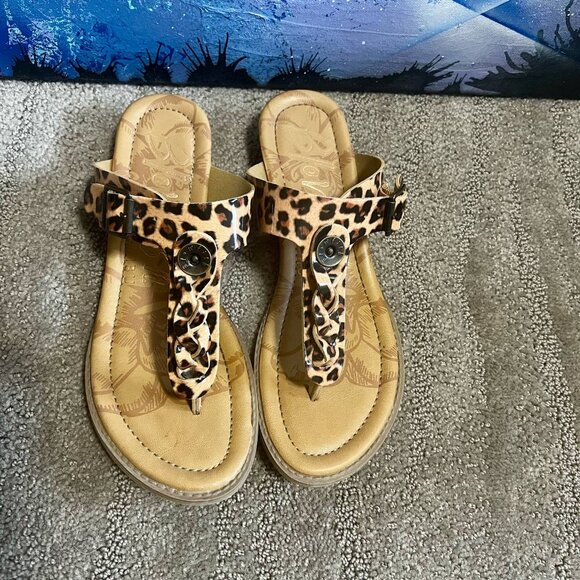 Blowfish Malibu Women’s Sandals Size 7.5 Leopard Strap Buckle - Picture 8 of 9